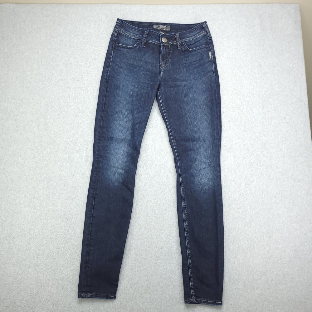 Silver Jeans Co Suki Jeggings Dark‎ Wash Slim Fit Womens Size W26 L29